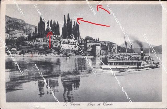 as730 cartolina s.vigilio lago di garda piega provincia di brescia