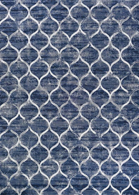 Couristan Easton 3'11" X 5'3" Area Rugs With Dusk Blue Finish 63455676311053T