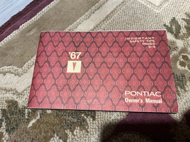 1967 Pontiac & Tempest Owners Operators Manual 67 GTO Bonneville Grand Prix