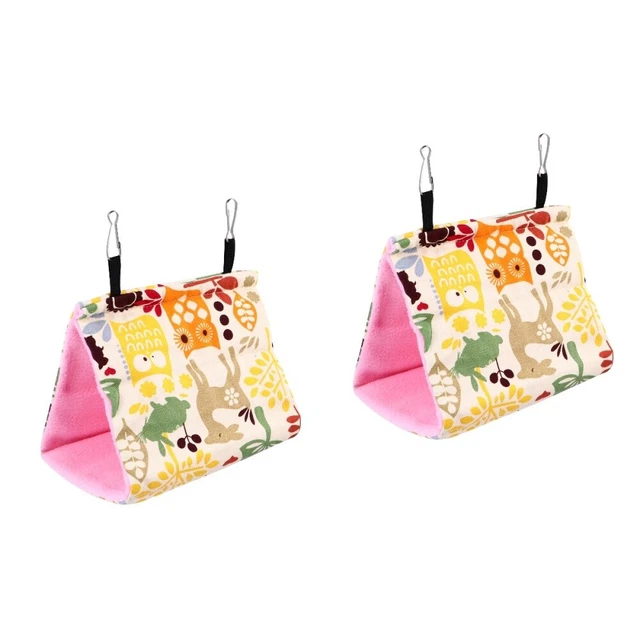 2 pcs Perruche Suspendus Maison Suspendus Lit Pet Cage À oiseaux Accessoires