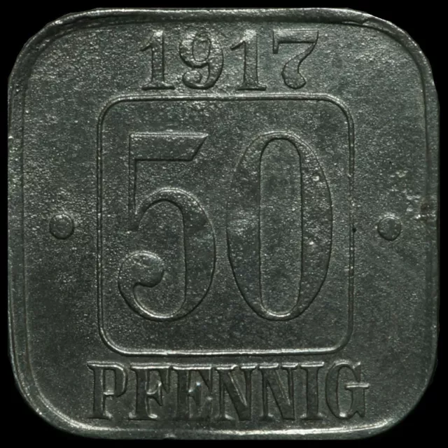 NOTGELD: 50 Pfennig 1917, Zink. Funck 439.1. STADT RAUXEL ⇒ CASTROP-RAUXEL.