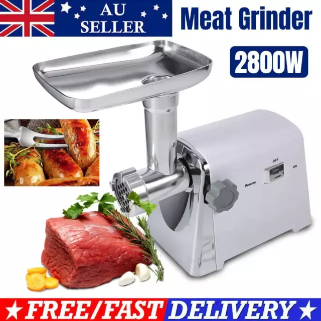 2800W Commercial Meat Grinder Electric Mincer Sausage Filler Maker 21Kg/H AUS