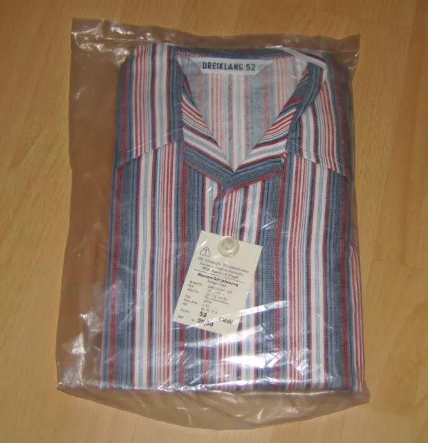 Herren Schlafanzug Dreiklang Pyjama DDR  Nachtwäsche UNBENUTZT Gr. 52