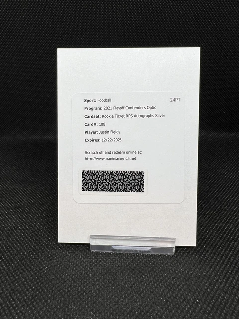 Justin Fields 2021 Contenders Optic Rookie Ticket RPS  RC Auto Silver Redemption