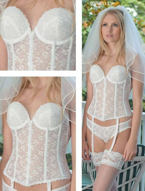 NEW Carnival 313 Corset Bra Wedding Bridal Dress Formal Light Ivory A B C D cup