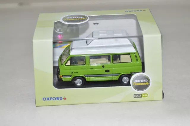 OXFORD 76T25011 VW T3 Westfalia Camper Light Green/White Scale 1