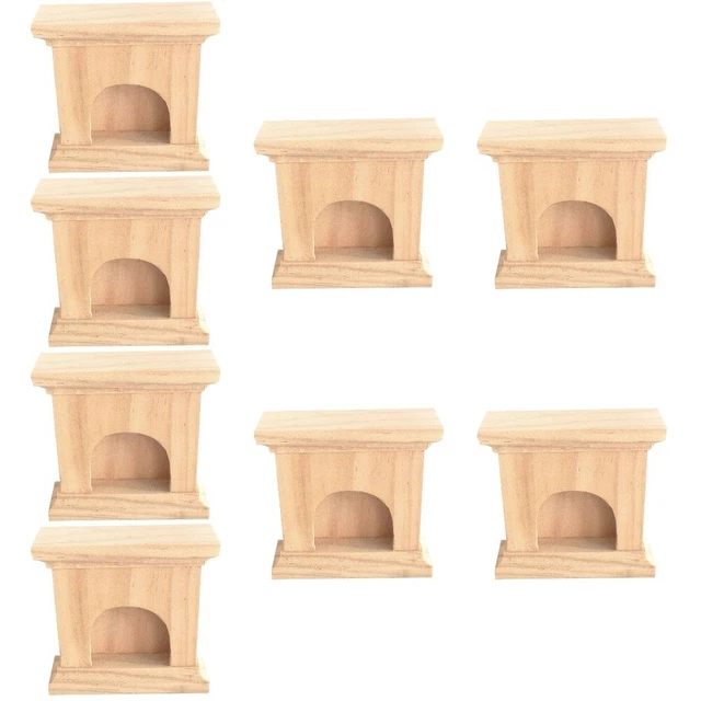 8 piezas Chimenea de Simulación Creativa Hágalo usted mismo Modelo Juguete Casa de Juegos Decoración