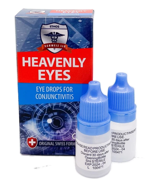 ETHOS EYE DROPS for Red Eye Infections and Conjunctivitis Heavenly Eyes