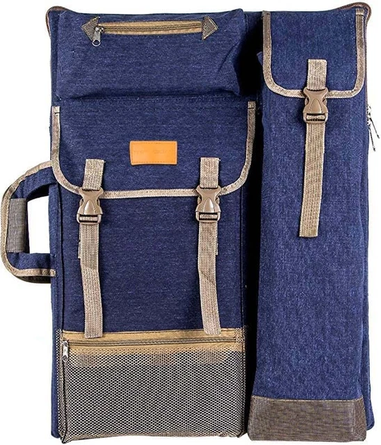 TRANSON Artist Backpack Art Portfolio Bag 26” X 19.5” Navy Blue