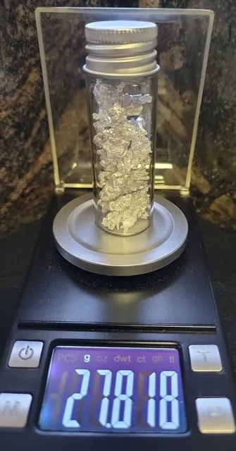 Silver Crystals  - Large Crystalline Silver Nuggets! 27.8 gram in Vial