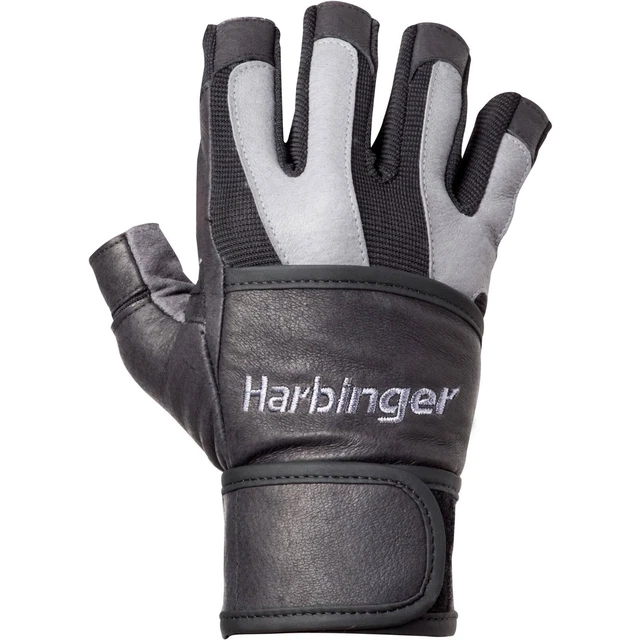 HARBINGER WRISTWRAP GLOVES LEATHER S 134023 S M Gray Black Little Discoloration