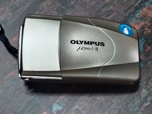 Olympus MJU II Film Camera 35 MMPoint and shoot dead for parts Dead for parts