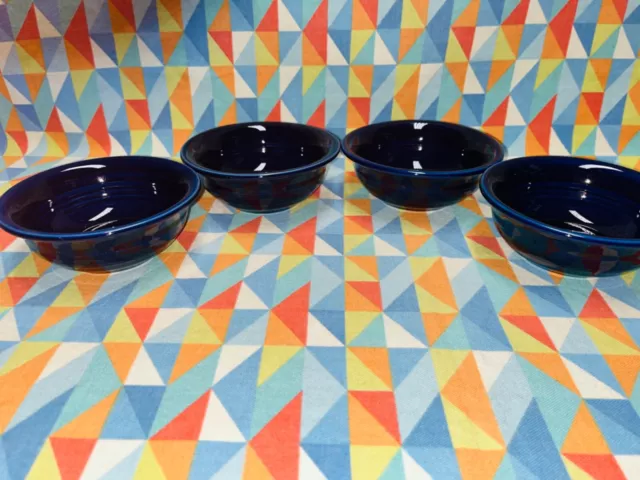 New Fiestaware COBALT BLUE set  of 4 Fruit Salsa 9 oz Bowls FIESTA 3