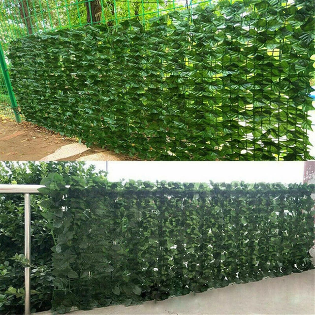Künstliche Hecke, Efeublätter, Gartenzaun, Sichtschutz