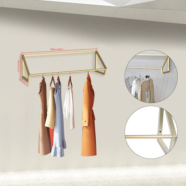 CLOTHES DISPLAY RACK Storage Garment Clothing Store WallMounted