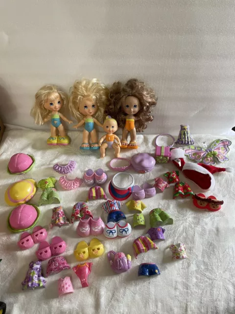 Fisher Price Snap n Style Baby 7" Doll Cloths Outfits Hats Lot Christmas 4th