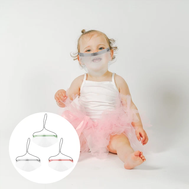 3 pz tessuto maschera multiuso trasparente fasce viso traspiranti lavabili
