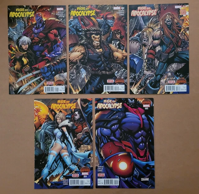 Age of Apocalypse 1 2 3 4 5 Complete 2015 Series Secret Wars Marvel Lot of 5