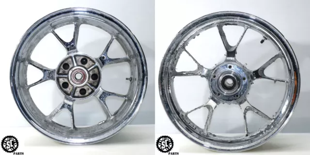 2006-2011 07 08 09 Kawasaki Ninja Zx14 Front Rear Chrome Wheel Straight K25