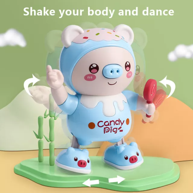 Baby Dancing Pig Toy Kawaii Electronic Pets with Swing Light Music Toys Gift