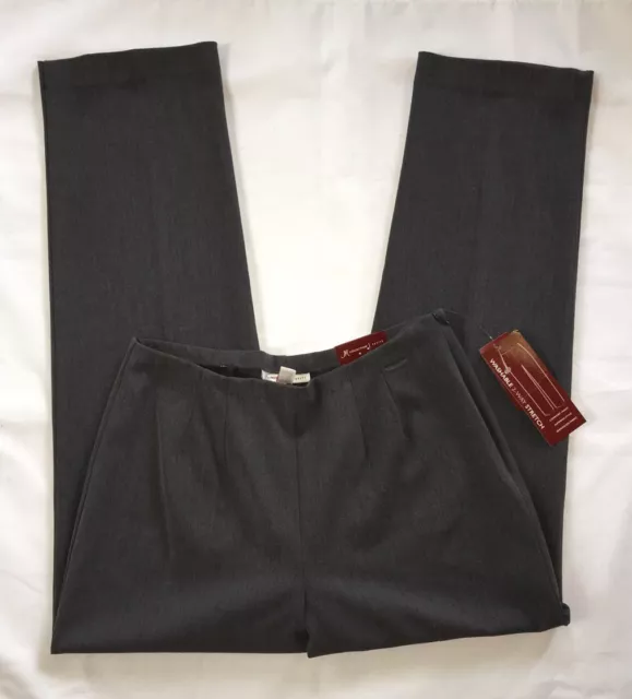 NWT Women's JM Collection Petite Gray Cropped Stretch Pants-Sz 8P