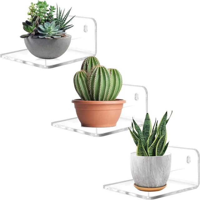 Acrylic Small Shelf,Mini Floating Wall Shelf,Wall Mounted Storage Shelf,For Pop