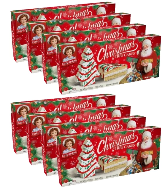 LITTLE DEBBIE CHRISTMAS Tree Snack Cakes 8 Boxes (40 Cakes) 45.00