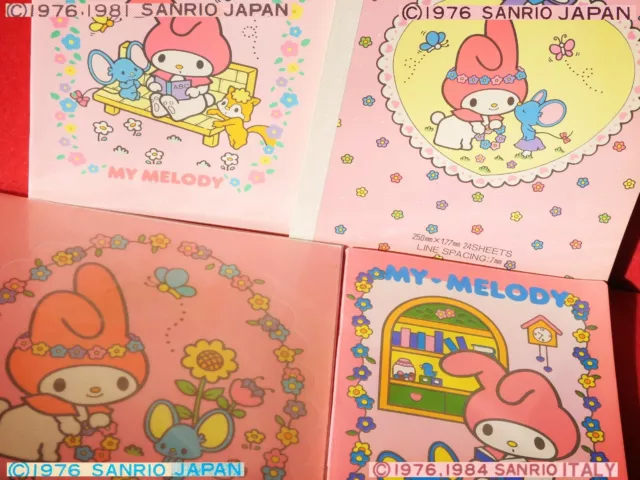 💗 SANRIO VINTAGE 1976 81 84 MY MELODY 3 Quaderni Notebook + 1 Adesivo Sticker