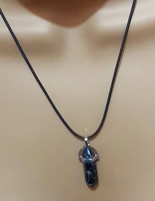 Natural Quartz Chakra Crystal Healing Point Cut Gemstone Pendant Reiki Necklace