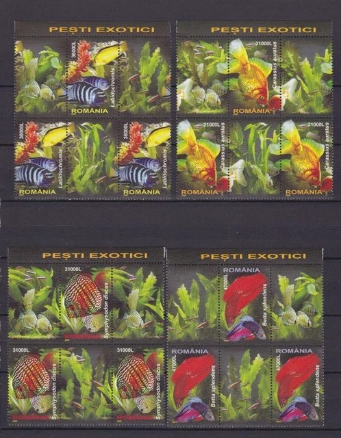 Rumänien 5912/5915 postfr./mnh Fische fish 2005 -23028
