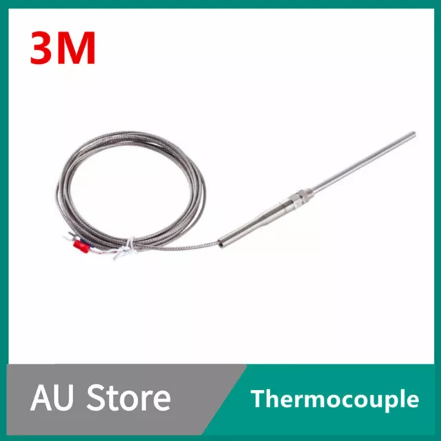 Temperature Controller Sensor K-Type Screw Thermocouple Control Probe 3M AU