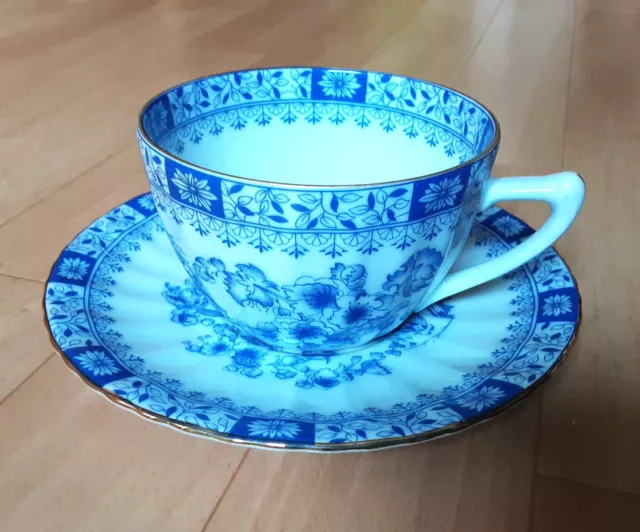 Selbmann Weiden Dorothea China Blau Tasse mit Unterteller, 6 vorhanden,sehr gepf