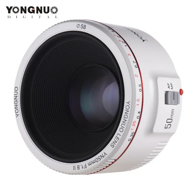 Yongnuo YN50mm F1.8 II White Color AF MF Auto Focus Lens For Canon EOS 70D 5D2