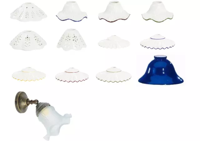 Applique ottone,appliques liberty,lampada parete da interno,piatto ceramica an16