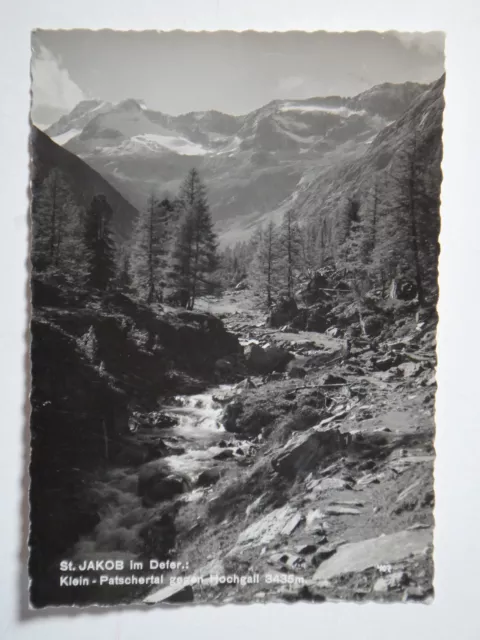 ALTE POSTKARTE  - St. JAKOB im DEFER - KLEIN PATSCHERTAL GEGEN HOCHGALL -  TIROL