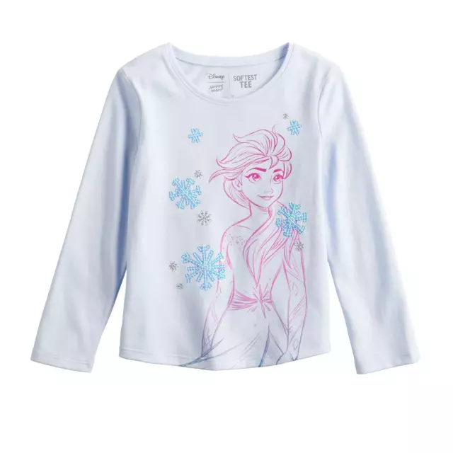 Disney's Frozen Elsa Toddler Girl Size 2T Shirttail Hem Tee by Jumping Beans