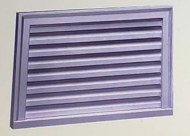 FYPON 32" x 16" Functional Polyurethane Weather Resistant Gable Louver Vent