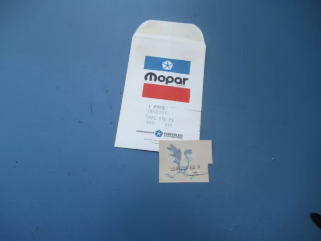 Mopar Plymouth 1968 Roadrunner Door Decal Rh Nos 2842758