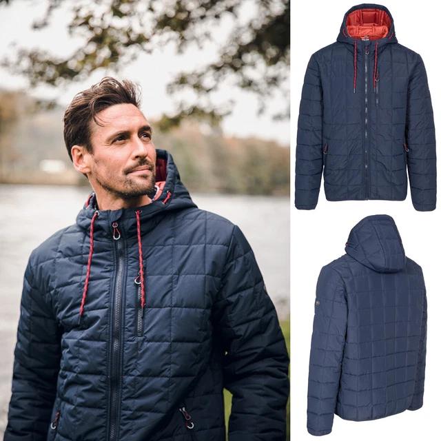 Herren Trespass WYTONHILL Freizeit Wintermantel gepolsterte Jacke mit gebundenen Manschetten & Saum