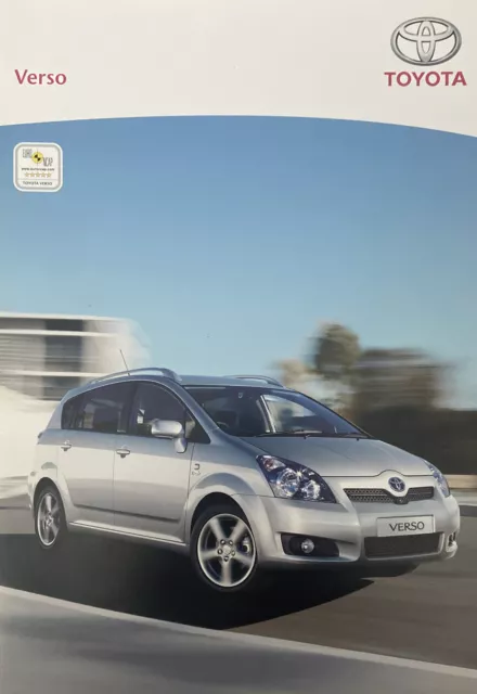 Toyota Verso UK Brochure June 2007  T180 T Spirit T2 T3 1.8 VVTi, D4D 177 & 136