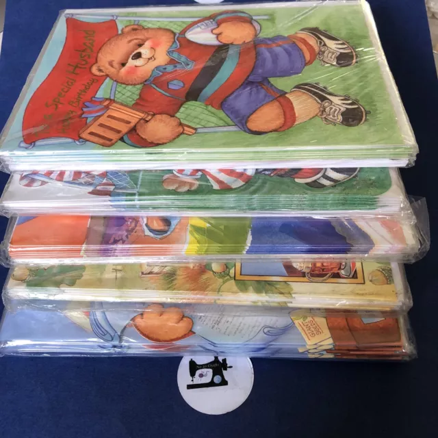 Job Lot Of 60 New Birthday Cards Still Wrapped