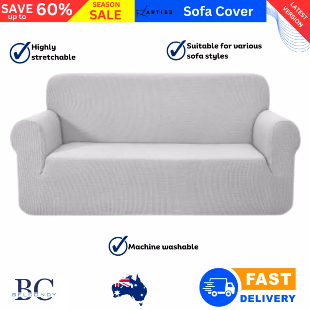 Artiss High Stretch Sofa Cover Lounge Couch Covers Protector Slipcover 3 Seater