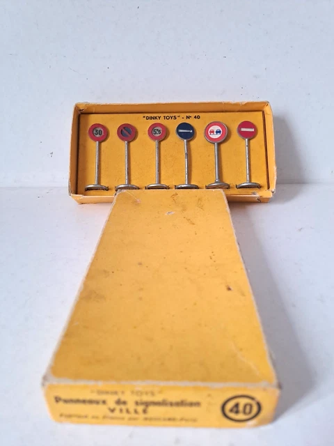 DINKY TOYS ANCIEN fiche originale pour panneaux de signalisation boite 40 ou 41 EUR 15,00