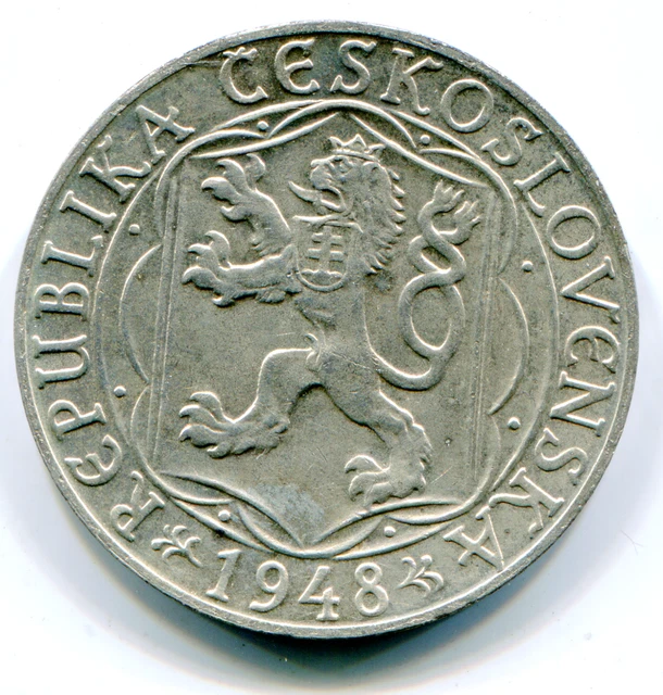 Czechoslovakia  100 Korun 1948 KM-26 silver comm issue   lotnov7665