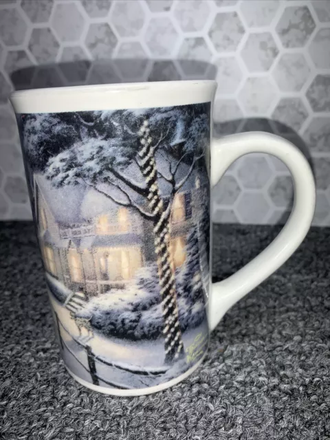 Taza de té Thomas Kinkade 2008 12 oz taza de café noche recuerdos caballo