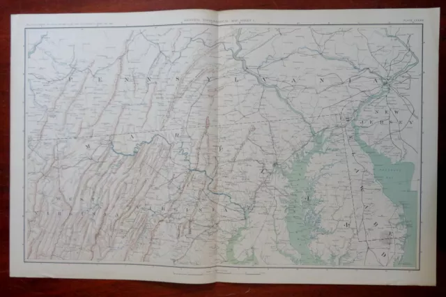 Maryland Washington D.C. Pennsylvania Virginia 1895 Civil War historical map
