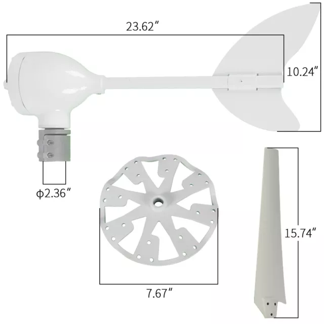 8 Blades 8000W Wind Turbine Generator Horizontal Wind Generator 12/24V UK 2