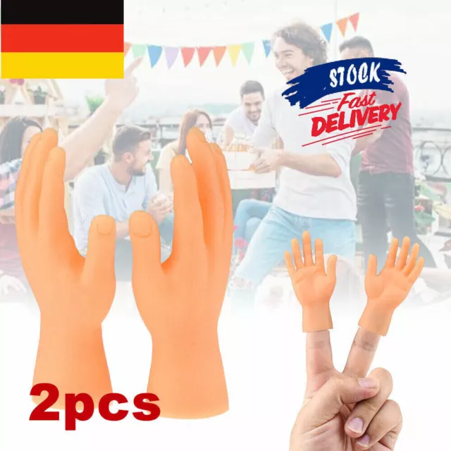 2 Stk Komisch Creative Pet Teasing Spielzeug Mini Finger Hände für Erwachsene DE