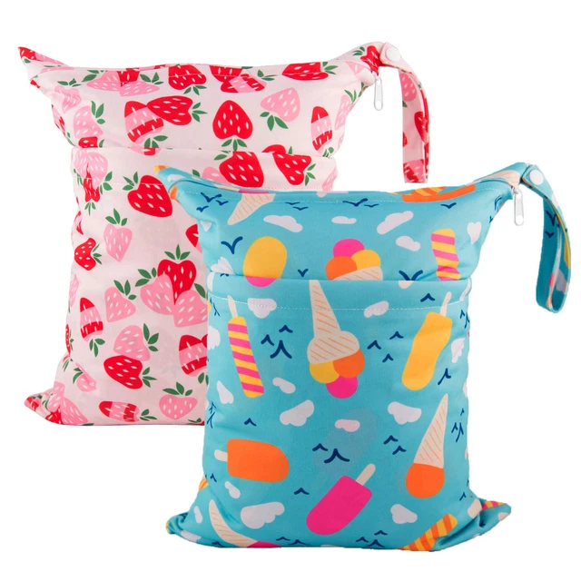 Reusable Baby Diaper Nappy Pouch Zip Wet Dry Cloth Travel Swim Bag Waterproof US