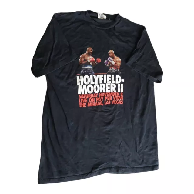 Vintage 1997 Evander Holyfield Michael Moorer Pay Per View Promo T Shirt Mens XL